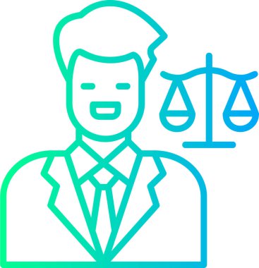 Yargıç. Web simgesi basit illüstrasyon