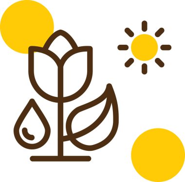 Bitki. Web simgesi basit illüstrasyon