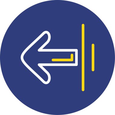 Sol ok simge vektör çizim