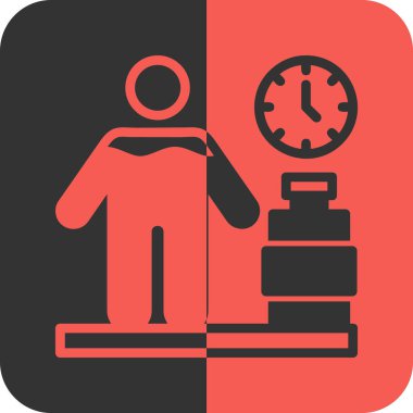 Saat simgesinin vektör illüstrasyonu