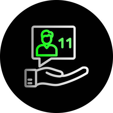 Çağrı merkezi simgesi. düz tasarım biçimi.