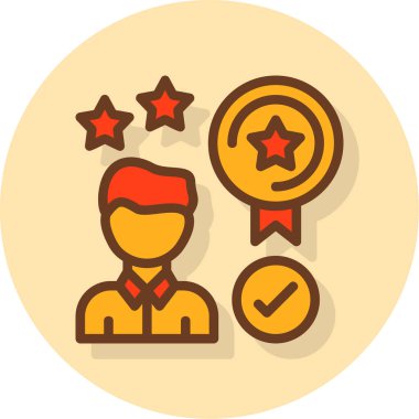 Reyting. Web simgesi basit illüstrasyon