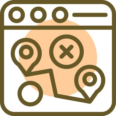 Harita yeri. Web simgesi