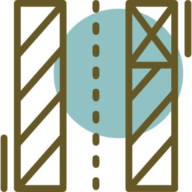 Yol simgesi, vektör illüstrasyonu