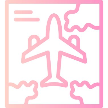 uçak ikonu vektör illüstrasyonu