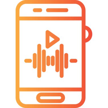 Oynat satırı simgesi olan akıllı telefon.