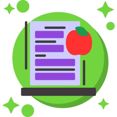 eğitim öğrenme ikonu düz stil