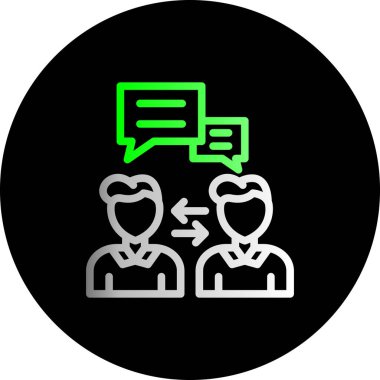 İnsanların simgesi olan konuşma balonu, vektör illüstrasyonu