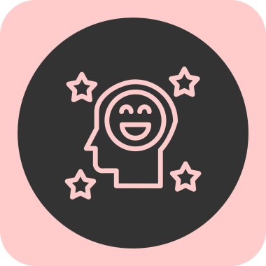 Mutlu bir kadının vektör çizimi