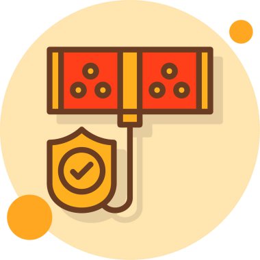 Benzin istasyonu modern ikon vektör illüstrasyonu