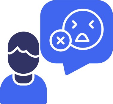 İleti simgesi olan bir adamın vektör illüstrasyonu