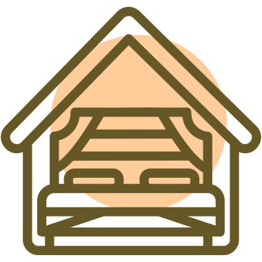 Bir ev simgesinin vektör illüstrasyonu