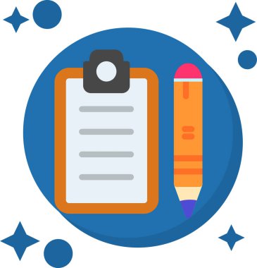 Kalem. Web simgesi basit illüstrasyon