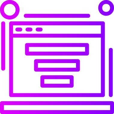 Web simgesi, basit vektör illüstrasyonu