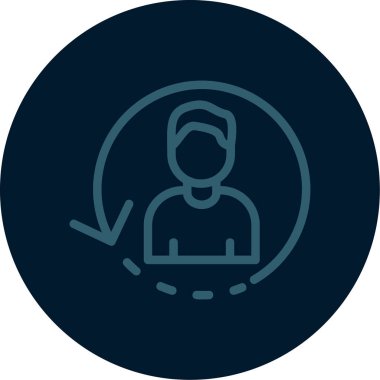 Kullanıcı simgesinin vektör çizimi