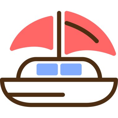 tekne simgesi, vektör illüstrasyonu