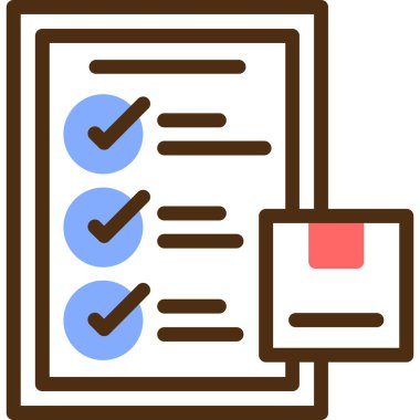 Kontrol listesi. Web simgesi basit tasarım