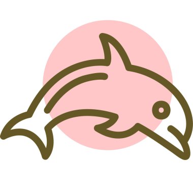 Beyaz arkaplanda balığın vektör çizimi