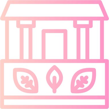 Bina. Web simgesi basit illüstrasyon