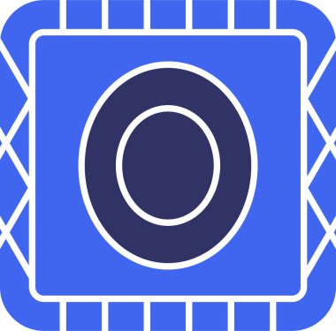 Mavi ve beyaz bir ikonun vektör illüstrasyonu