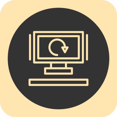 Dizüstü bilgisayar simgesi vektör çizimi