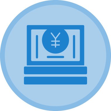 yen. Web simgesi basit illüstrasyon