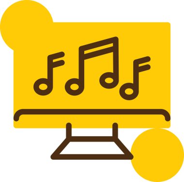 Müzik. Web simgesi basit illüstrasyon