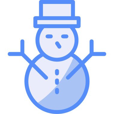 Şapkalı kardan adam ve kardan adam.