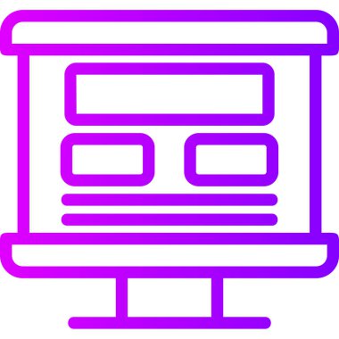 Tarayıcı web arayüzü simgesi - taslak biçimi