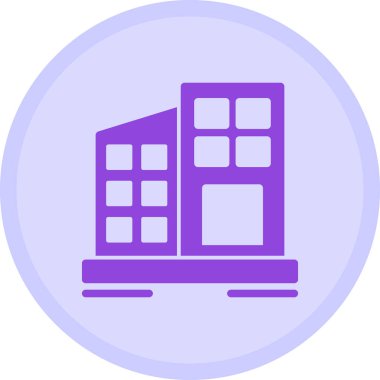 Bina. Web simgesi basit illüstrasyon