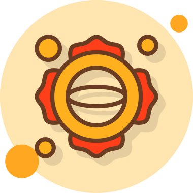 Virüs simgesi, basit vektör illüstrasyonu