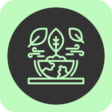 Ağaç simgesinin vektör illüstrasyonu