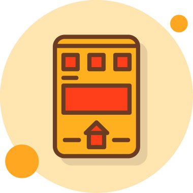 Elektronik aygıt simgesi doldurulmuş ana hatlar biçiminde