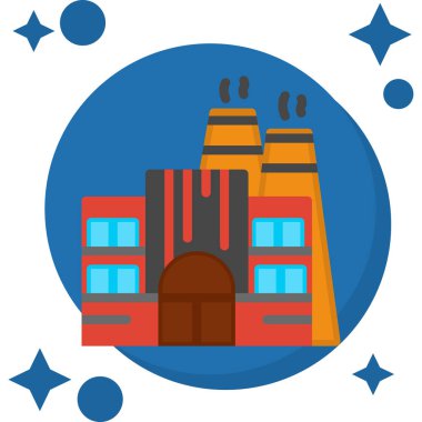 Aylı bir şehrin vektör çizimi