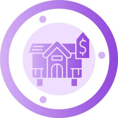 Emlak simgesi. Basit resimleme