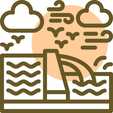 Bulut havası. Web simgesi vektör illüstrasyonu