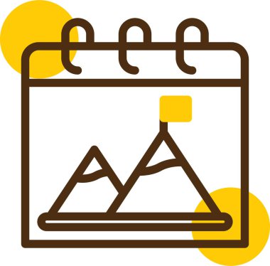 Takvim simgesi, vektör çizimi