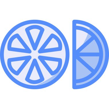 limon dilimi ikonu. limon dilimi simge rengi düz izole