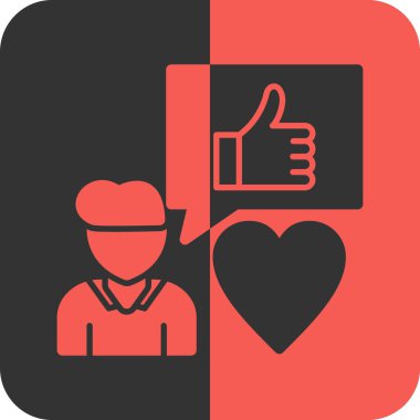 Aşk. Web simgesi basit illüstrasyon