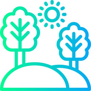 Ağaçlar. Web simgesi basit illüstrasyon