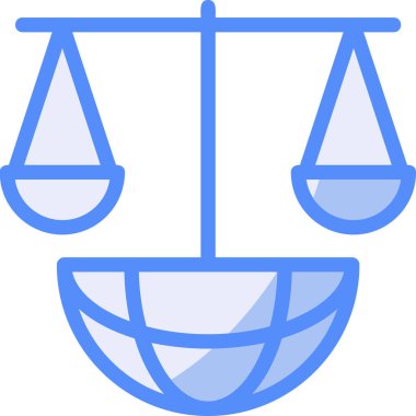 Adalet terazisi. Web simgesi basit tasarım