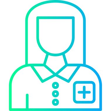 Doktor. Web simgesi basit illüstrasyon