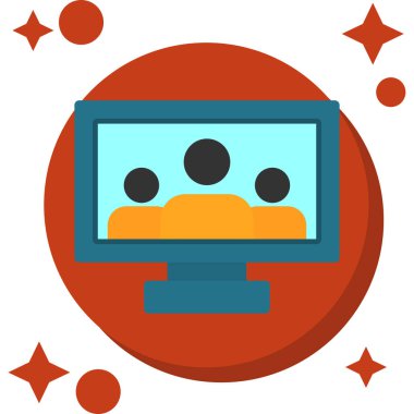 bilgisayar izleme simgesi, vektör illüstrasyonu