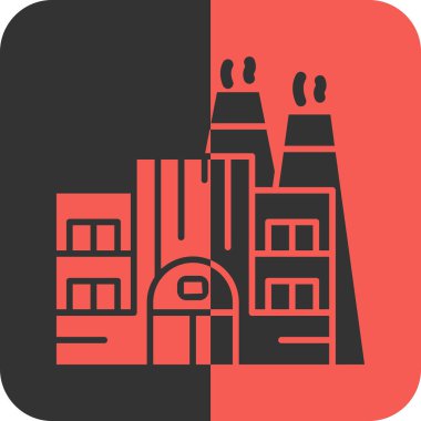 Fabrika ikonu. vektör illüstrasyonu