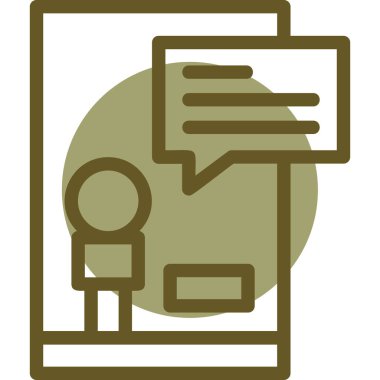 Konuş. Web simgesi basit illüstrasyon