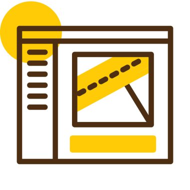 tarayıcı simgesi vektör illüstrasyonu