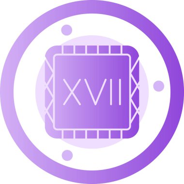 Cpu simgesi, basit vektör illüstrasyonu