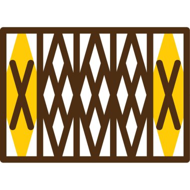 Afrikalı Amerikan ikonu renk ana hatları vektörü