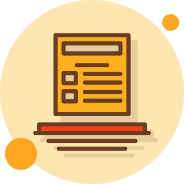 Belge. Web simgesi basit illüstrasyon