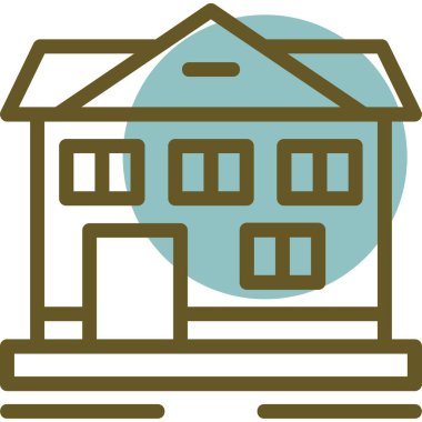 Ev. Web simgesi basit illüstrasyon